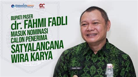 Bupati Paser Masuk Nominasi Calon Penerima Satyalancana Wira Karya