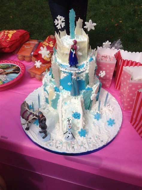 A Frozen Princess Birthday Cake On A Table