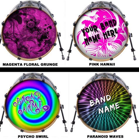 Custom Bass Drum Head Decal Sticker Vinyl Skin 10 26 Tama Yamaha Mapex Pearl Ebay