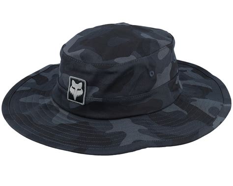 Base Over Sun Hat Black Camo Bucket Fox Hatt Hatstore No