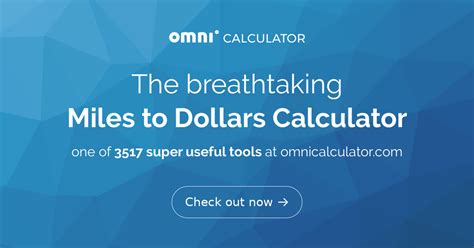 Miles to Dollars Calculator