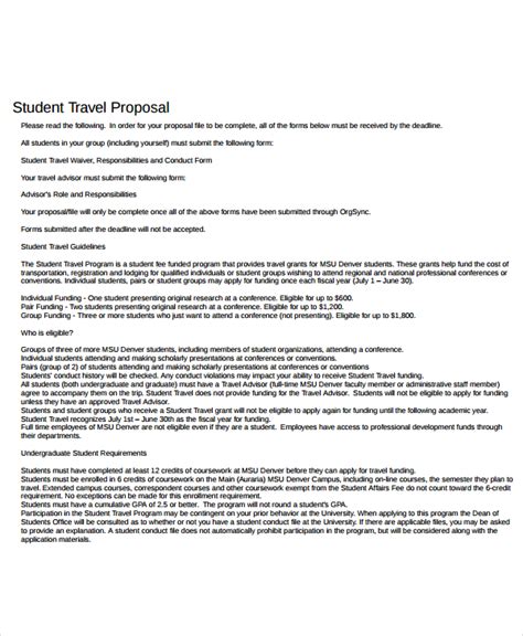 Travel Proposal 20 Examples Format Pdf Tips