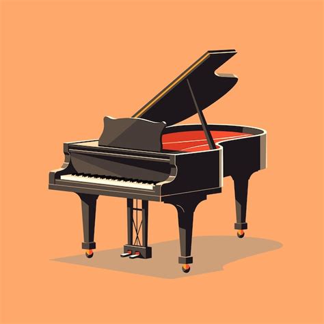 Premium Vector Vector Illustration Of A Grand Piano In Cartoon Style