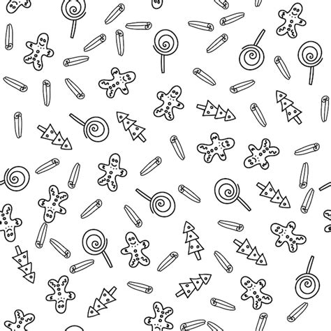 Premium Vector Christmas Sweets Seamless Pattern