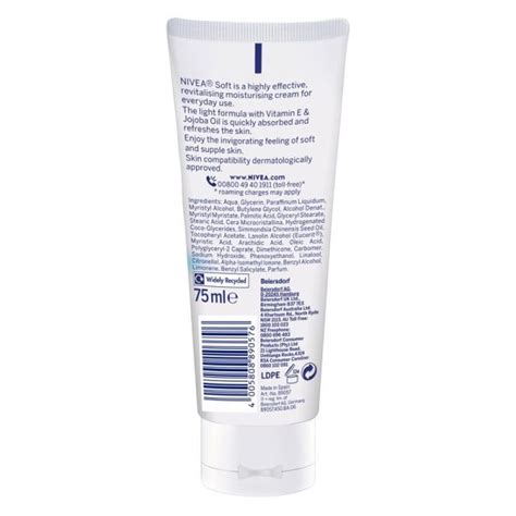 Nivea Soft Refreshing Moisturising Creme Tube 75ml Eshaisticpk