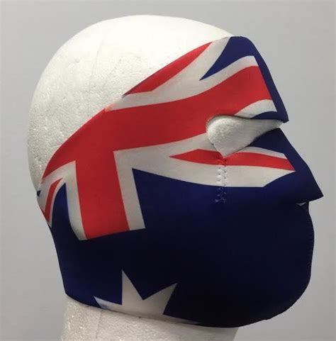 Australian Flag Neoprene Face Mask Neoprene Face Mask Australian