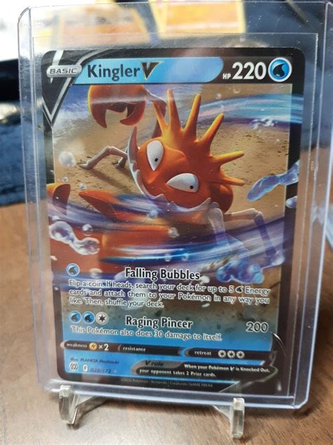 Kingler V 28 172 Pokemon Brilliant Stars TCG Card Full Art Ultra Rare