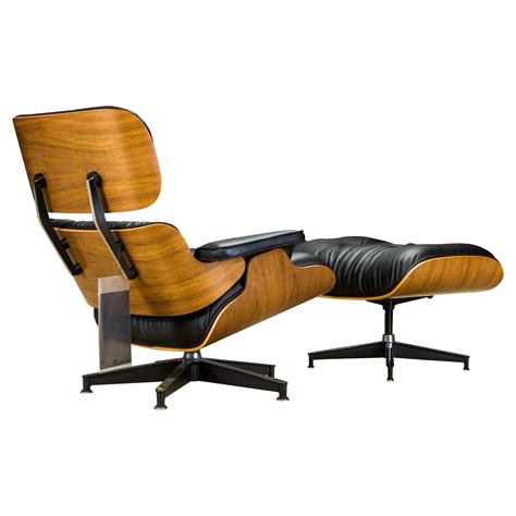 Abner Lounge Chair And Ottoman Black Genuine Cowhide Hv Atelier