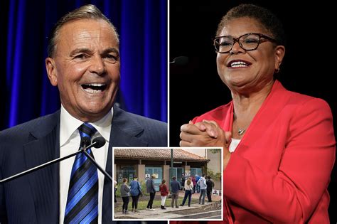 Rep Karen Bass Defeats Rick Caruso In Las Mayoral Race