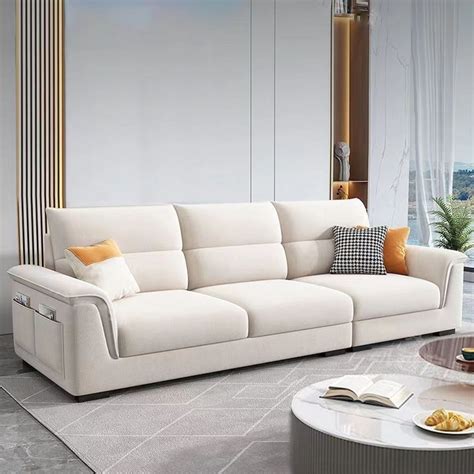 Sofa L Shape Cloth Sofa Living Room Modern Three Four Seater Sofa