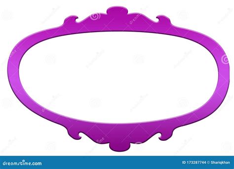 Purple Gradient Frame Oval Shape with Artistic Design Stock ...