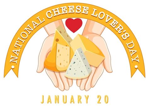 Icono Del Día Nacional De Los Amantes Del Queso Vector Premium