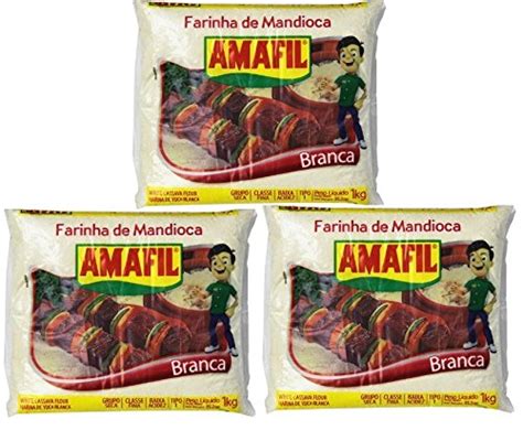 Amafil Farinha De Mandioca Branca White Cassava Flour Harina De Yuca Blanca 35 2oz 1kg