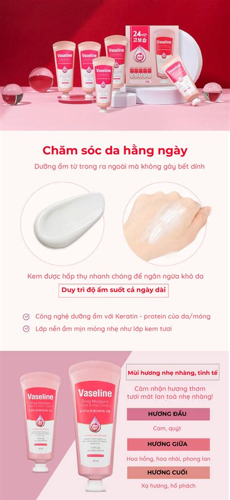 Kem D Ng Da Tay V M Ng Vaseline Deep Moisture Hand Nail Cream Ml