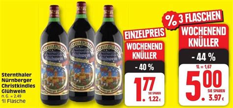 Sternthaler N Rnberger Christkindles Gl Hwein L Flasche Angebot Bei Edeka