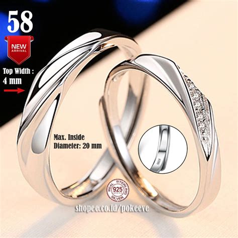 Jual Cincin Couple Silver Terbaik Pasangan Tunangan Nikah Kawin