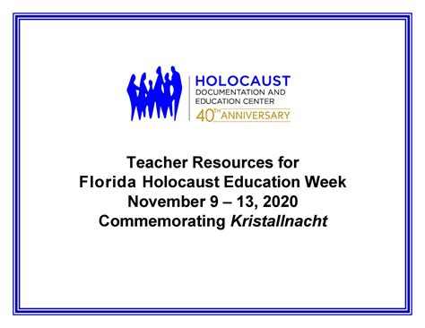 Holocaust Education Week - Holocaust Documentation and Education Center