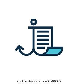 Marine Journal Logo Template Stock Vector (Royalty Free) 608790059