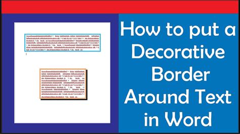 How To Put A Fancy Border Around Text In Word Infoupdate Org