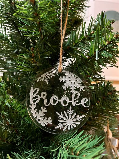 Personalized Ornament Snowflake Ornament Custom Engraved Etsy