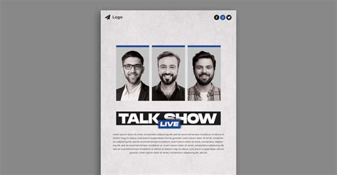 Talk Show Flyer Design Template #385794 - TemplateMonster