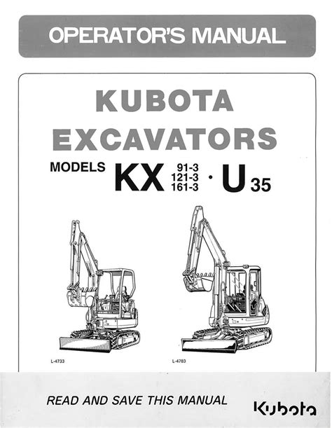 Kubota Kx121 3 Operator S Manual