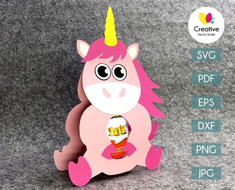 Unicorn Egg Holder Svg Pdf Eps Design Creative Vector Studio