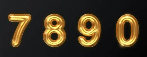 Gold Glitter Numbers Nine With Shadow Vector Realistick Shining Golden