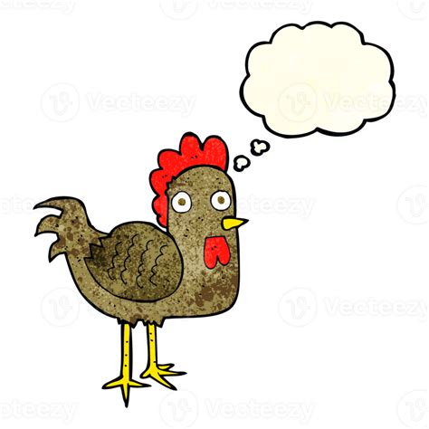 Pollo De Dibujos Animados Con Burbuja De Pensamiento 44955678 PNG