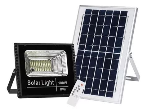 Reflector Lampara Led Panel Solar Exterior W Recargable Env O Gratis