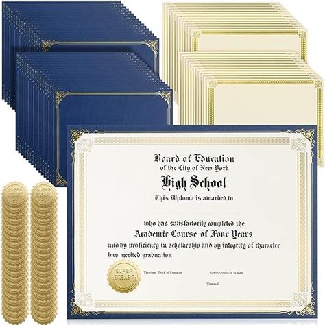 Amazon Kosiz Pcs Linen Certificate Holders Kit Gold Foil