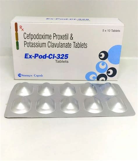 Cefpodoxime Proxetil Potassium Clavulanate Tablet Mg At Box