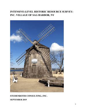 Fillable Online Sag Harbor Village Intensive Historic Resources Survey