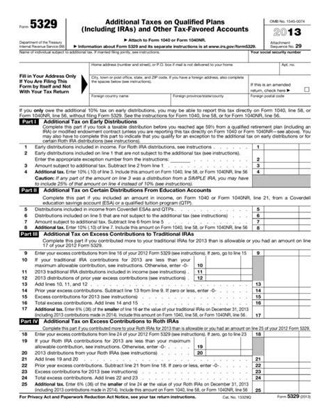 2013 Form 5329 - Edit, Fill, Sign Online | Handypdf