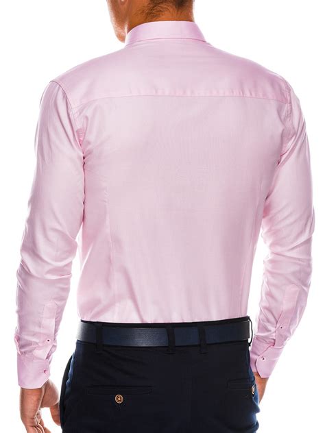 Mens Shirt With Long Sleeves K490 Powder Pink Modone Wholesale