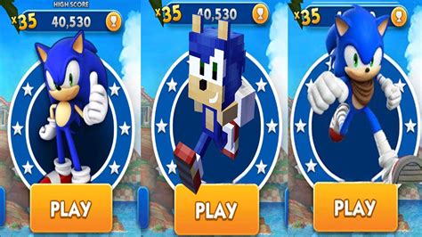 Sonic Dash Vs Sonic Boom Vs Minecraft Sonic Sonic The Hedgehog