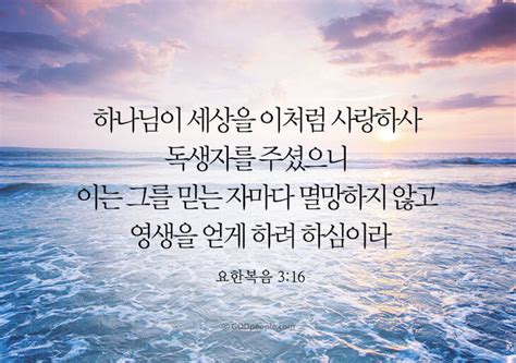 갓피플 오늘의말씀요한복음3장16절2018831