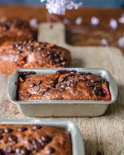 Bananen Brot Mit Schokolade Erdbeeren Klara Ida