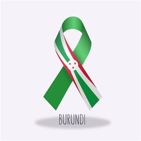 Projeto da fita da bandeira de burundi Vetor Grátis