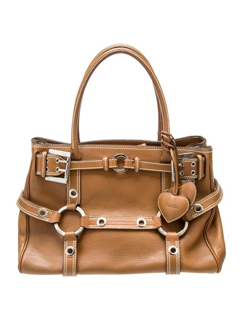 Luella Leather Shoulder Bag Brown Shoulder Bags Handbags Lla20565