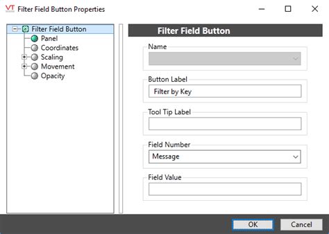 legacy filter field button