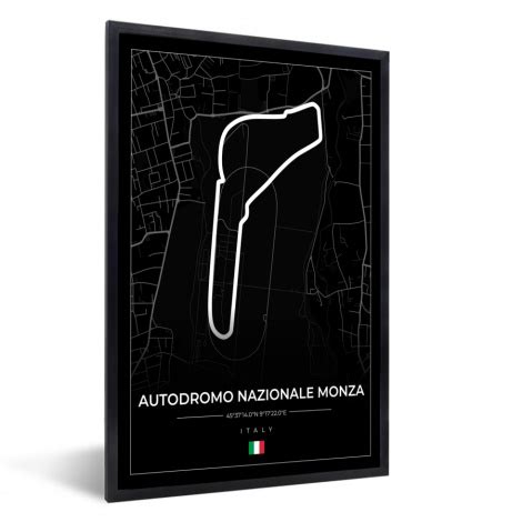 Poster Mit Rahmen Rennsport F1 Rennstrecke Italien Autodromo