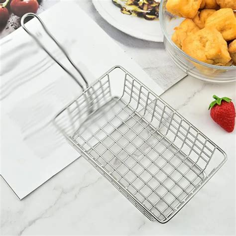 French Fries Basket Stainless Steel Chip Cooking Basket French Fries