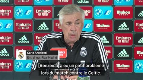 Real Madrid Ancelotti Si Benzema Ne Joue Pas Le Derby De Dimanche