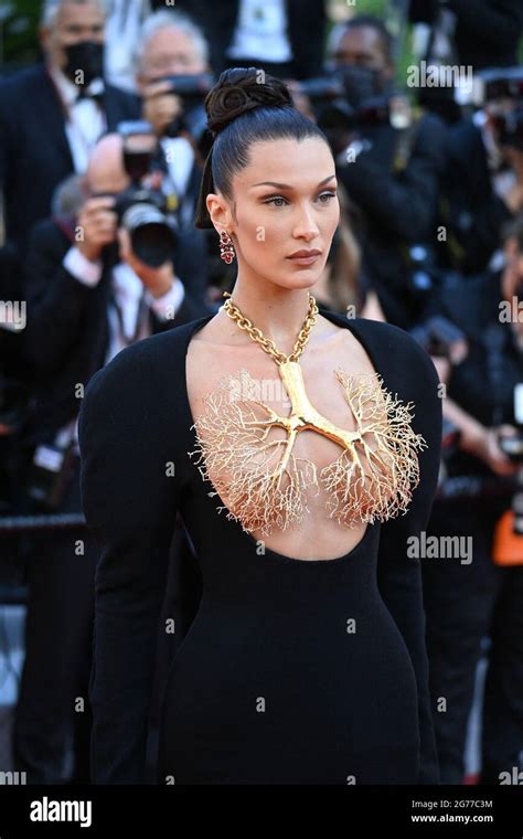 Nice France 11th July 2021 Bella Hadid Attending The Premiere Of The Movie Tre Piani During