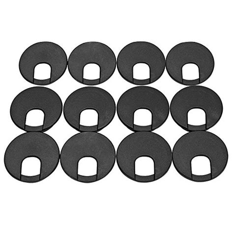 Pack Inch Mm Round Plastic Desk Grommets Black Wire Organizer