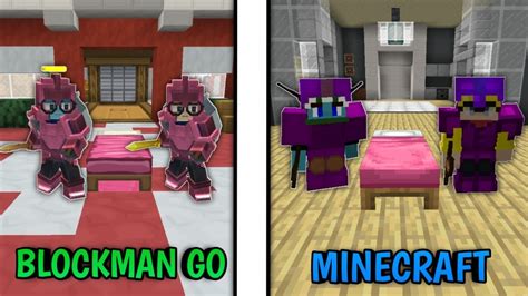 Blockman Go Bedwars Vs Minecraft Bedwars 2 Youtube