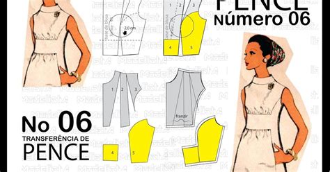 A3 NUMo 0240 T DE PENCES 06 Padrões de costura fáceis Modelista