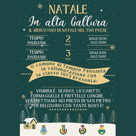 Natale In Alta Gallura A Tempio Il Mercatino Del 2 E 3 Dicembre