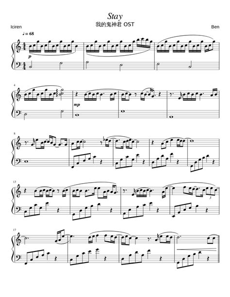 Stay Sheet Music For Piano Download Free In Pdf Or Midi